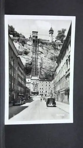 Salzburg Griesgasse und Elektrischer Aufzug Mönchsberg JW 165438