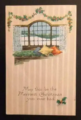 Merriest Christmas Fenster Mit Schnee  1134 gr I