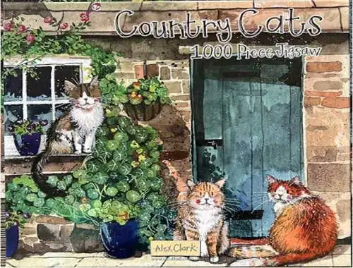 Alex Clark Karte Katzen Cottage Cats 140x140 mm incl. Umschlag 0044