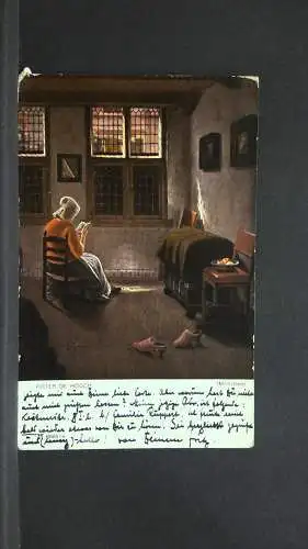 Pieter de Hooch Frau lesend Gemälde 140407 jw J