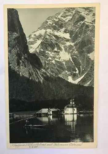 ak, Königssee, St. Bartholomä, Watzmann, Ostwand (40055 BW)