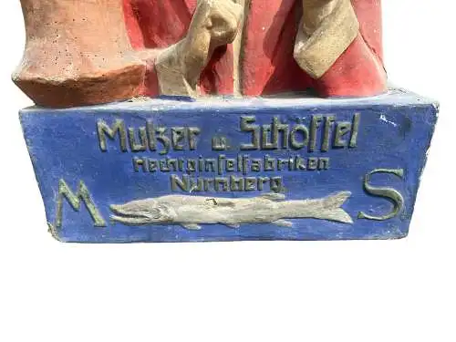 Mulzer & Schöffel Hechtpinselfabrik Nürnberg Hecht Rarität Aufsteller  68x48