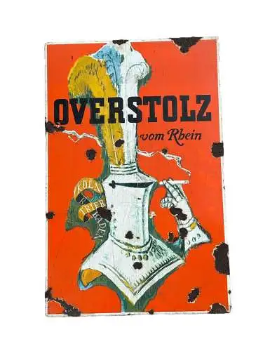 Overstolz vom Rhein Köln Trier Original Schild 58x38 cm