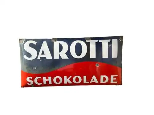 Sarotti Schokolade Emailschild ca. 60 x 122 cm  original Emaille Schild