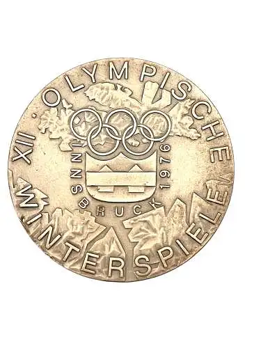 Innsbruck 1976 Winter Olympics Bronze versilbert Teilnehmer Medaille R002