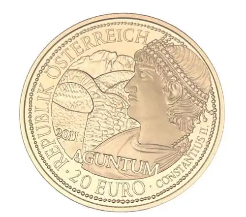 Österreich 20 Euro 2011 Rom an der Donau Aguntum Silber   R004