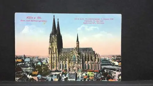 Köln am Rhein Dom vom Rathaus gesehen 180228 jw J