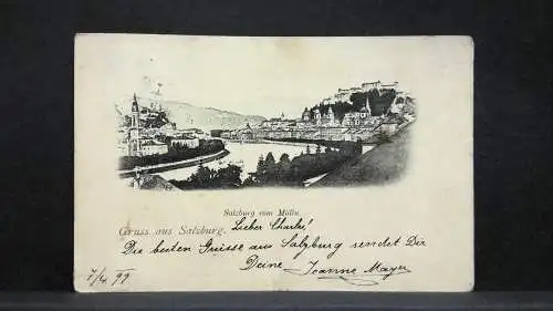 Salzburg vom Mülln Gruss aus Salzburg Salzach JW2143