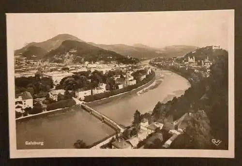 Salzburg Salzach Mit Beiden Stadtteilen 600702A gr K