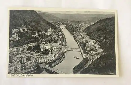 AK, Lahnabwärts, Bad Ems, Rheinland Pfalz (110323 BW)