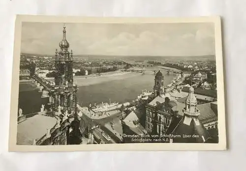 AK, Dresden, Schloßturm, Schloßplatz, (20031 BW)