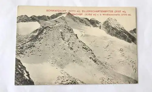 AK, Zillerschartenspitze, Gebirge, Schwarzkopf, Reinbachspitze, (110243 BW)