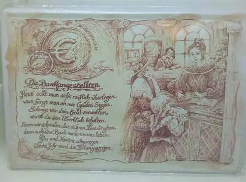 Nostalgie Vintage Retro Schild Spruch die Bankangestellten 30x20 cm 60238