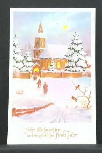 Frohe Weihnachten und ein glückliches neues Jahr Kirche JW 410226 F