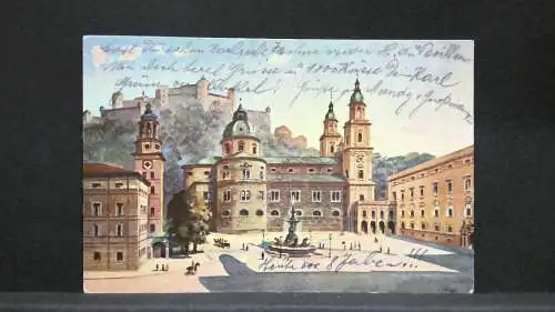 Salzburg Residenzplatz Zeichnung JW165734