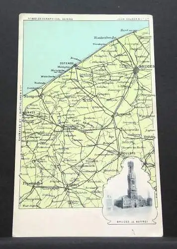 Bruges Le Befroi Ostende Geographische Karte JW 0099 C