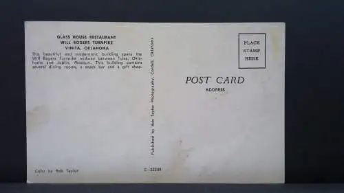 Glass House Restaurant Will Rogers Turnpike Vinita Oklahoma USA JW 650390 C