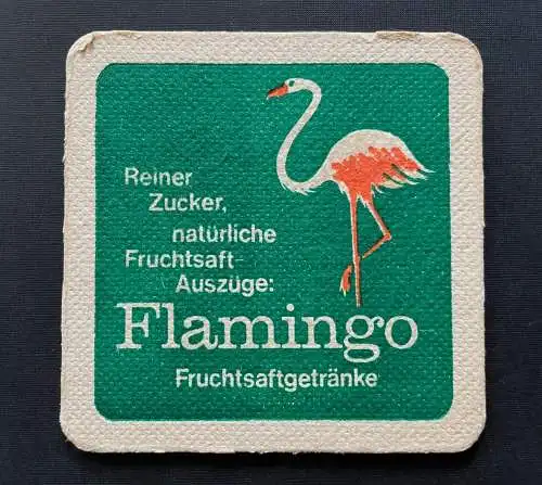 Bierdeckel Gundertshausner Bier Brauerei Flamingo Fruchtsaft Gundertshausen