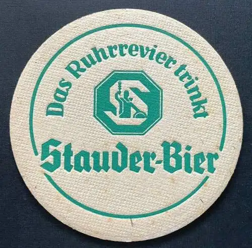 Bierdeckel Stauder-Bier Brauerei Das Ruhrrevier trinkt Nordrhein-Westfalen