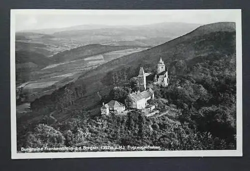 Burg Ruine Frankenstein a.d.Bergstrasse Luftaufnahme Hessen Deutschland 401064TH