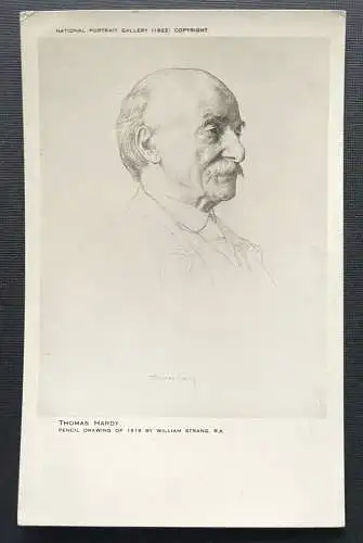 Portrait Thomas Hardy Schriftsteller Mann Bart Zeichnung W.Strang 401053 TH A