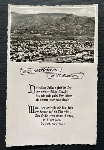 Grüsse a. Achern Hornisgrinde Stadt Spruch BadenWürttemberg Deutschland 401087 A