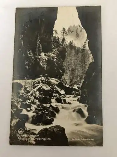 AK, Garmisch Partenkirchen, Dreitorspitze, Partnachklamm (110291 BW) B