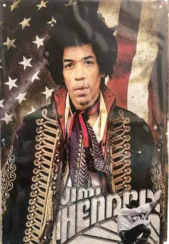 Nostalgie Vintage Retro Blechschild "JIMI HENDRIX" 30x20    900211