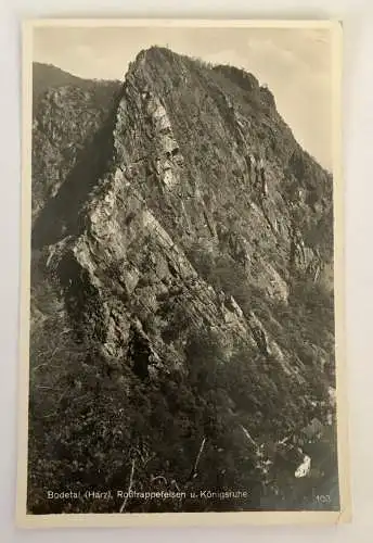 Ansichtskarten, Bodetal, Harz, Roßtrappefelsen u. Königsruhe (40036 BW)