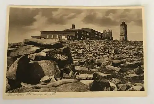 Ansichtskarten, Sachsen Anhalt, Brocken Hotel, 1142 m ü Meeresspiegel (40035-BW)