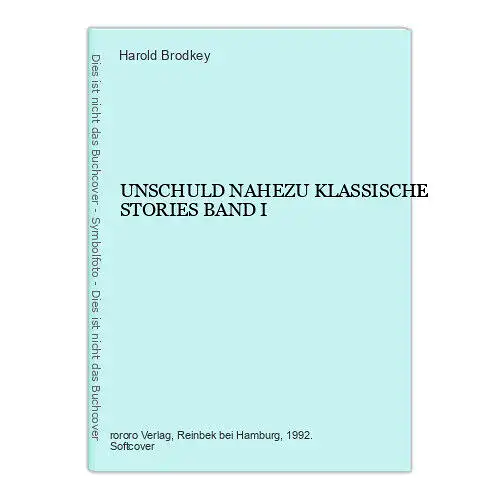 2108 Harold Brodkey UNSCHULD NAHEZU KLASSISCHE STORIES BAND I