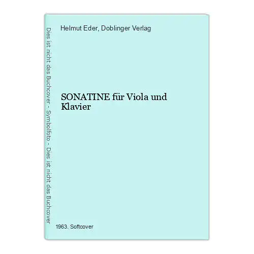 1932 Helmut Eder SONATINE für Viola und Klavier OP. 34/2