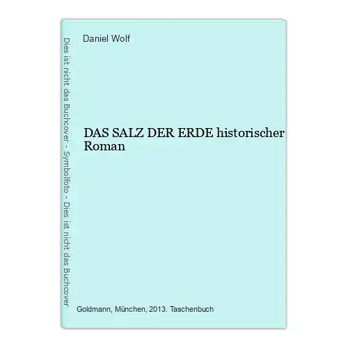 877 Daniel Wolf DAS SALZ DER ERDE historischer Roman WEIßE GOLD MITTELALTER