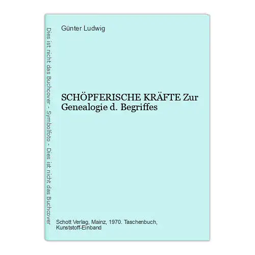 Günter Ludwig SCHÖPFERISCHE KRÄFTE Zur Genealogie d. Begriffes +Abb