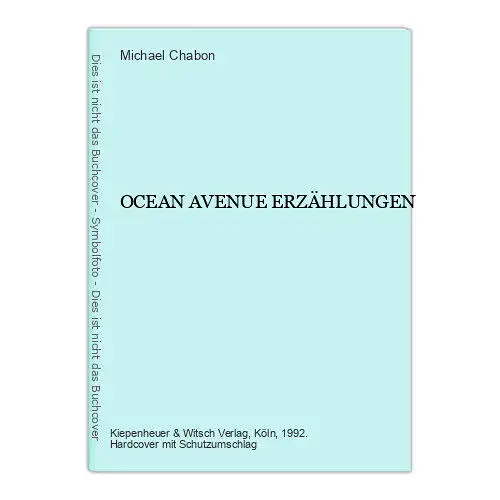 2125 Michael Chabon OCEAN AVENUE ERZÄHLUNGEN HC Kiepenheuer & Witsch