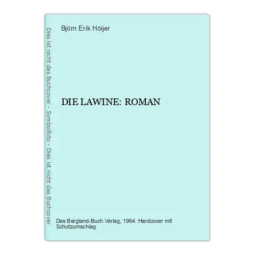 4207 Björn Erik Höijer DIE LAWINE: ROMAN HC Das Bergland Buch