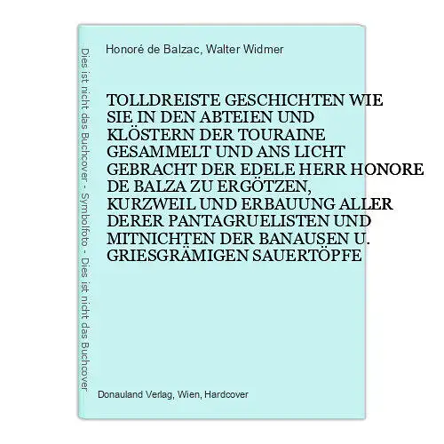 4833 Honoré de Balzac TOLLDREISTE GESCHICHTEN WIE SIE IN DEN ABTEIEN UND KLÖSTE