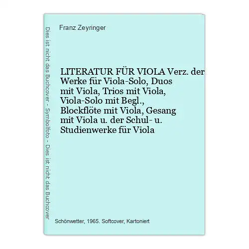 Franz Zeyringer LITERATUR FÜR VIOLA Schönwetter Hartberg