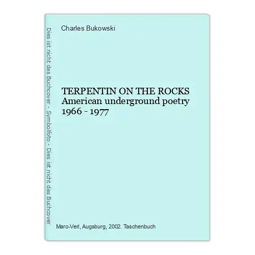 377 TERPENTIN ON THE ROCKS American underground poetry 1966 - 1977 GEDICHTE