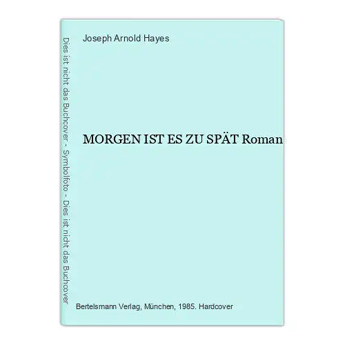 1681 Joseph Arnold Hayes MORGEN IST ES ZU SPÄT Roman HC