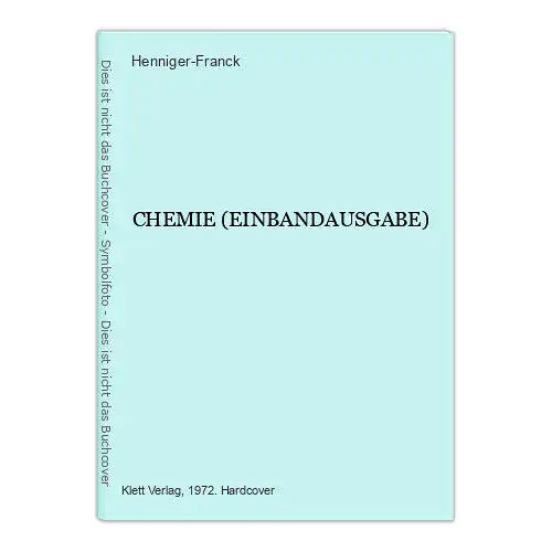 4921 Henniger-Franck CHEMIE (EINBANDAUSGABE) HC + Abb