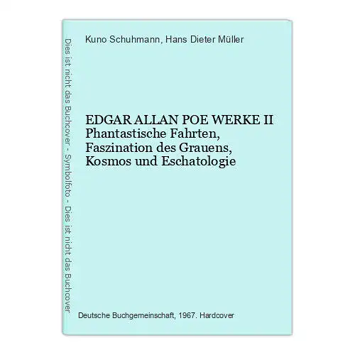 1092 Kuno Schuhmann und Hans Dieter Müller EDGAR ALLAN POE WERKE II