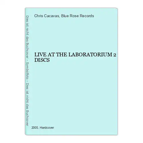 3153 Chris Cacavas LIVE AT THE LABORATORIUM 2 DISCS HC +Abb