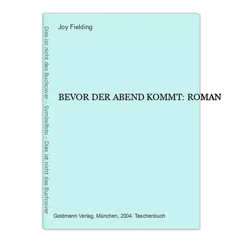 3497 Joy Fielding BEVOR DER ABEND KOMMT: ROMAN Goldmann