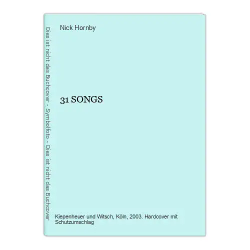 9339 Nick Hornby 31 SONGS HC