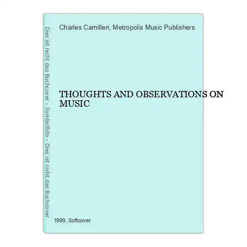 1957 Charles Camilleri THOUGHTS AND OBSERVATIONS ON MUSIC