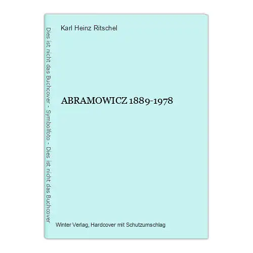 1440 Karl Heinz Ritschel ABRAMOWICZ 1889-1978 HC MALEREI