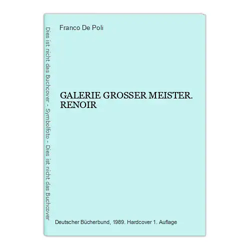 4485 Franco De Poli GALERIE GROSSER MEISTER. RENOIR HC +Abb