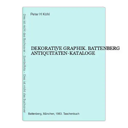 4560 DEKORATIVE GRAPHIK. BATTENBERG ANTIQUITÄTEN-KATALOGE +Abb