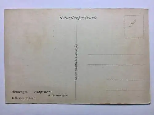 Badgastein - Graukogel / Künstlerpostkarte 11042